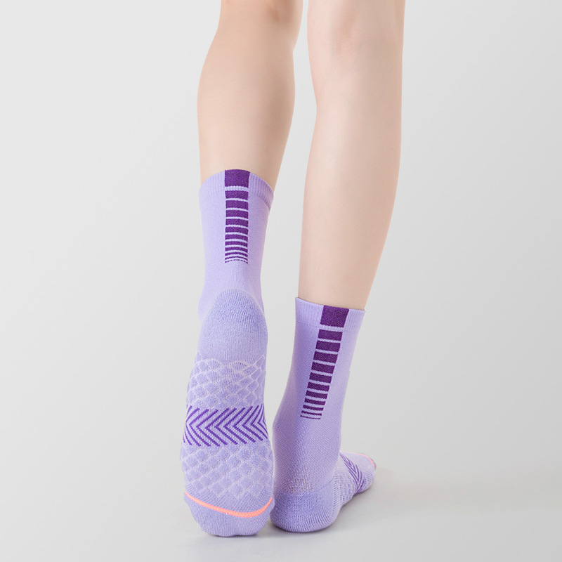 Mid-Calf Reflective Running Socks - Towel-Bottom