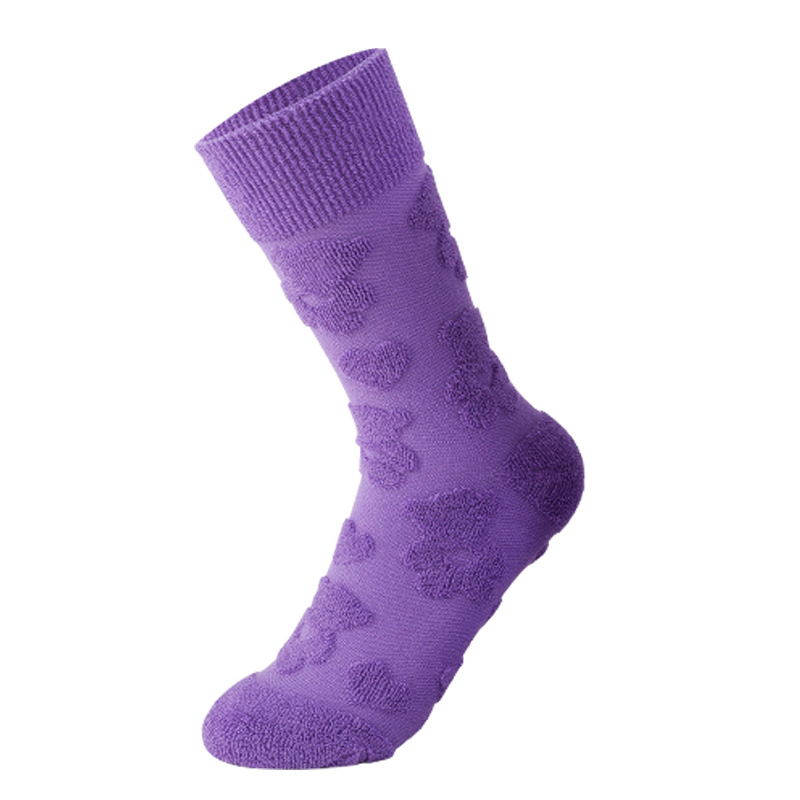 Mid-Calf Bear Terry Socks - Towel-Bottom Casual