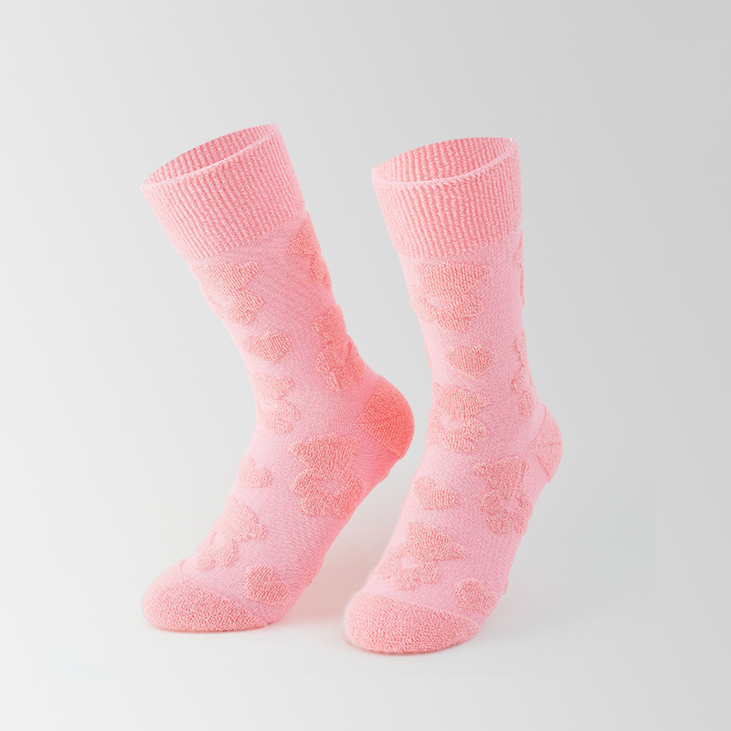 Mid-Calf Bear Terry Socks - Towel-Bottom Casual