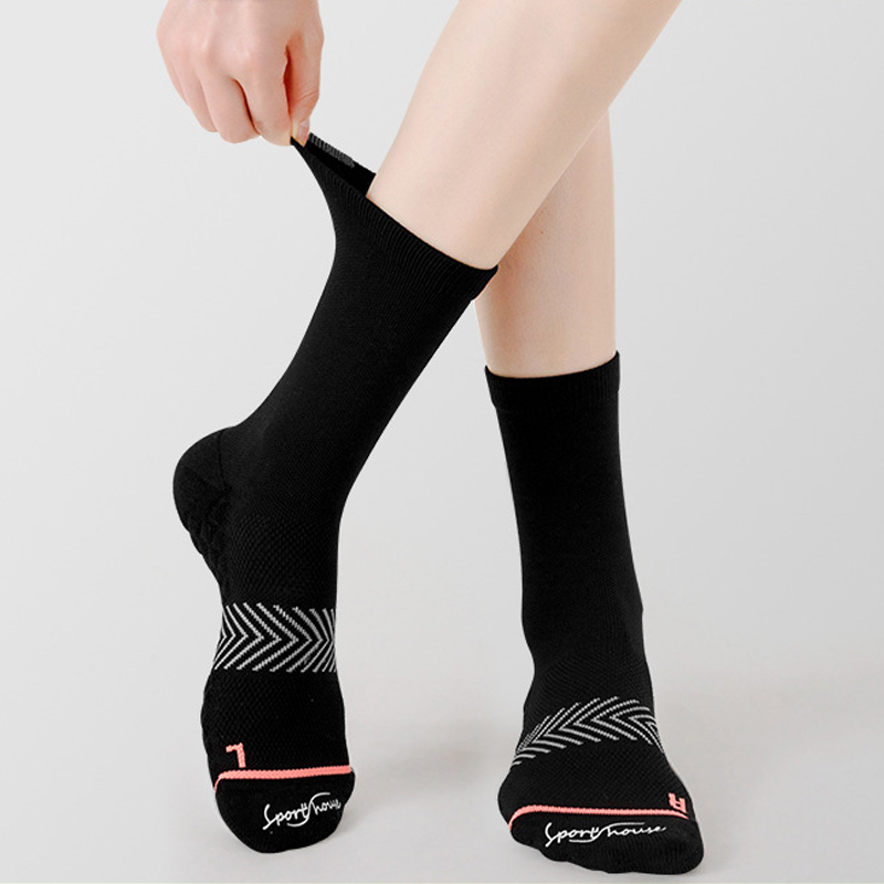 Mid-Calf Reflective Running Socks - Towel-Bottom